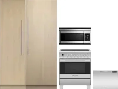 5 Piece Package Includes Refrigerator, Freezer, Range, Microwave And Dishwasher